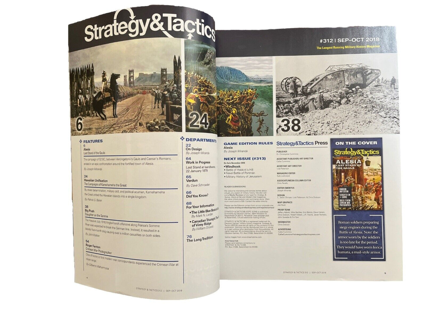 Strategy & Tactics Military History Magazine #312 With War Board Game - Alesia