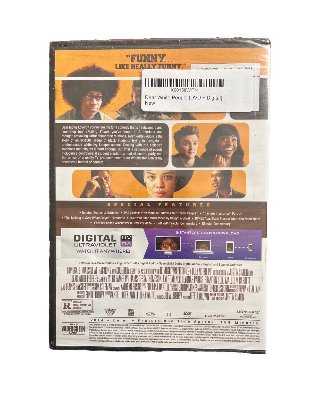 Dear White People [DVD + Digital] - DVD - New Sealed - Marque Richardson