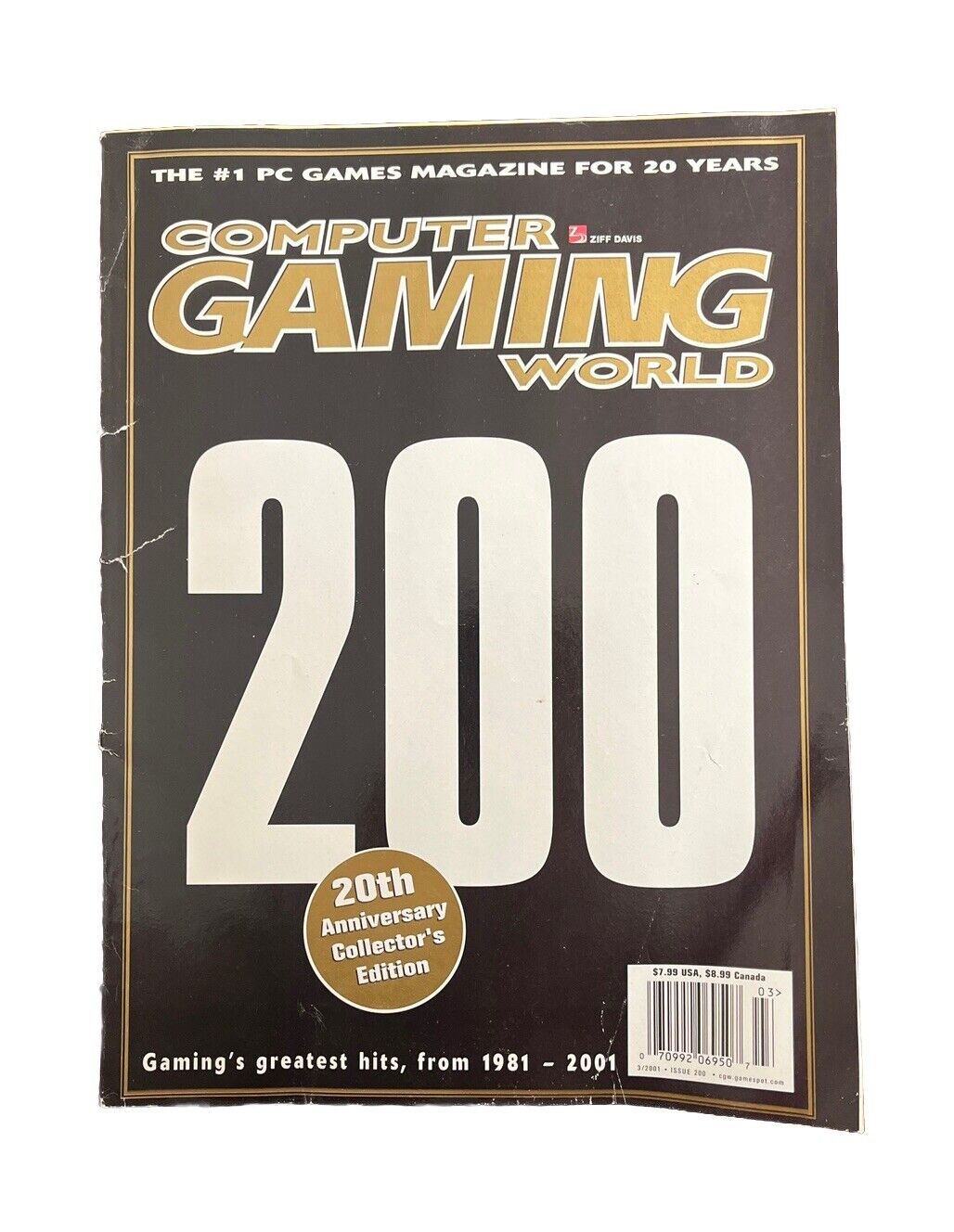 Computer Gaming World Strategy Mag #200 20th Anniversary Collector’s Edition