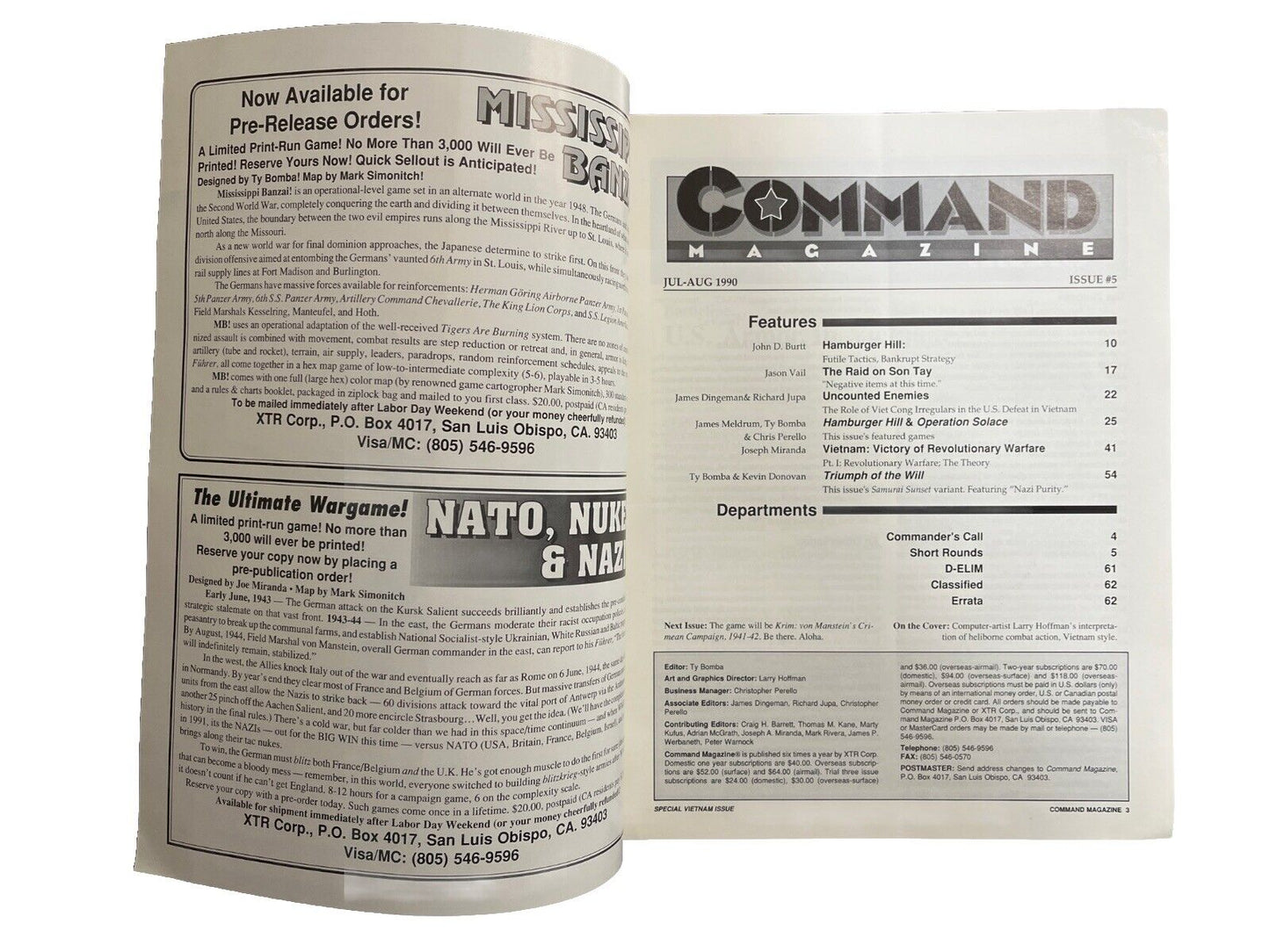 XTR Collectable Command Wargaming Magazine #5 Jul-Aug 1990 - Vietnam