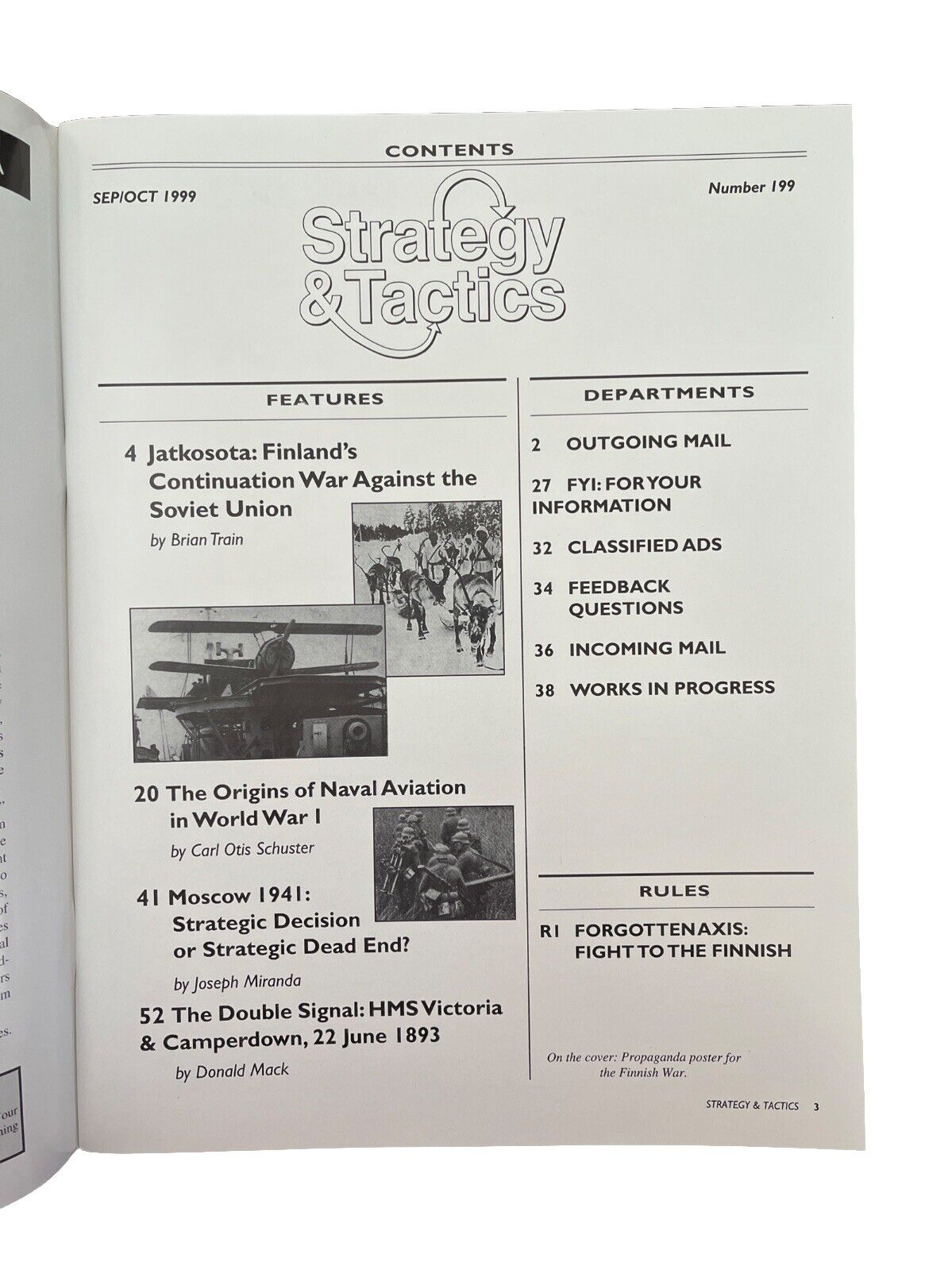 Strategy & Tactics Wargame Magazine #199 Forgotten Axis: The Finnish Front