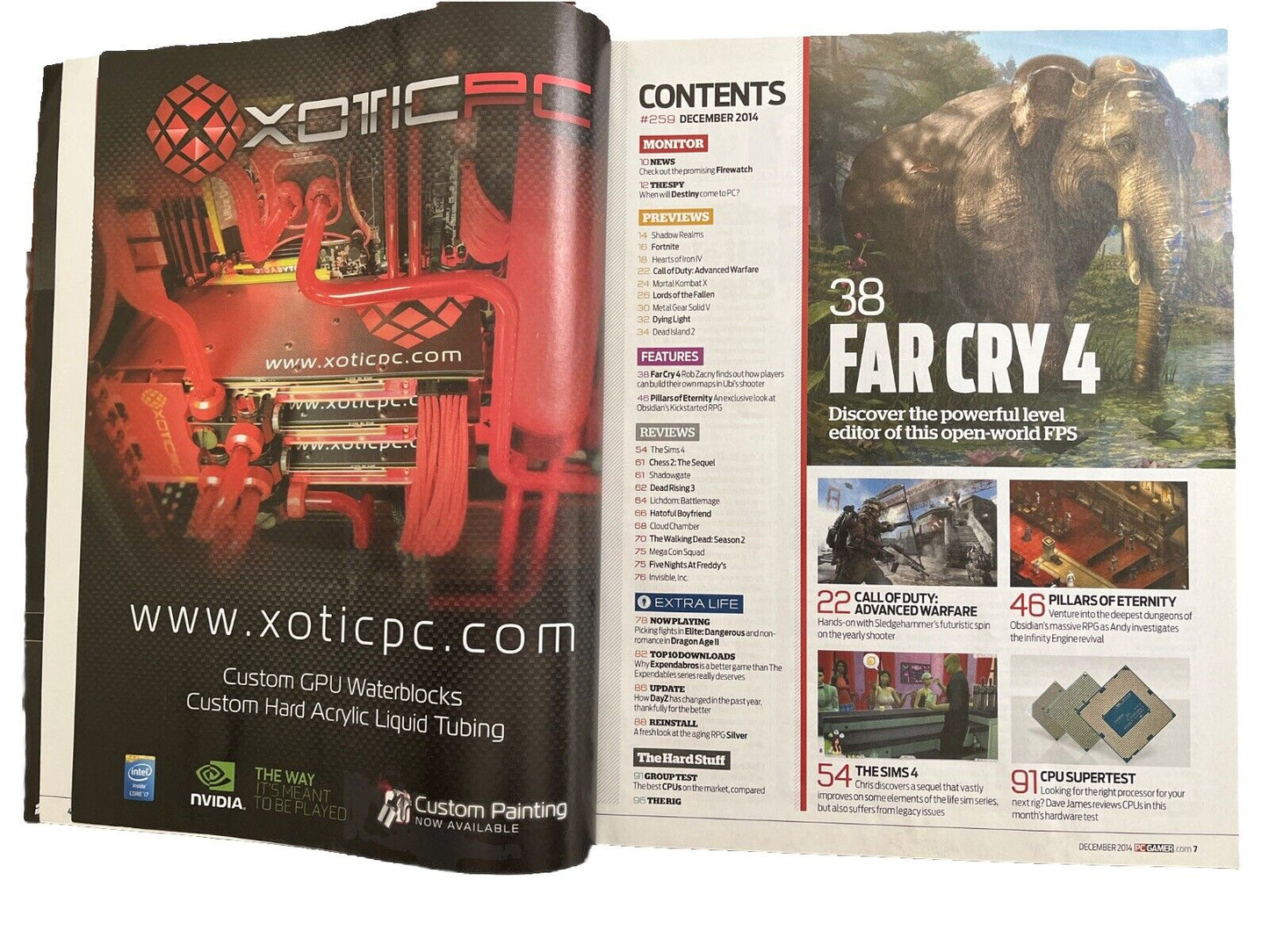 PC gamer Computer Video Game Magazine #259 December 2014 far cry 4