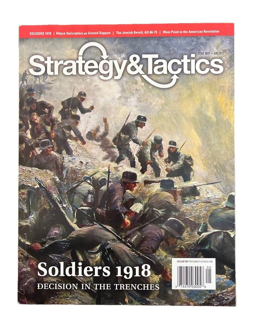 Strategy & Tactics Wargame Magazine #280 With History Board Game - Soldiers 1918