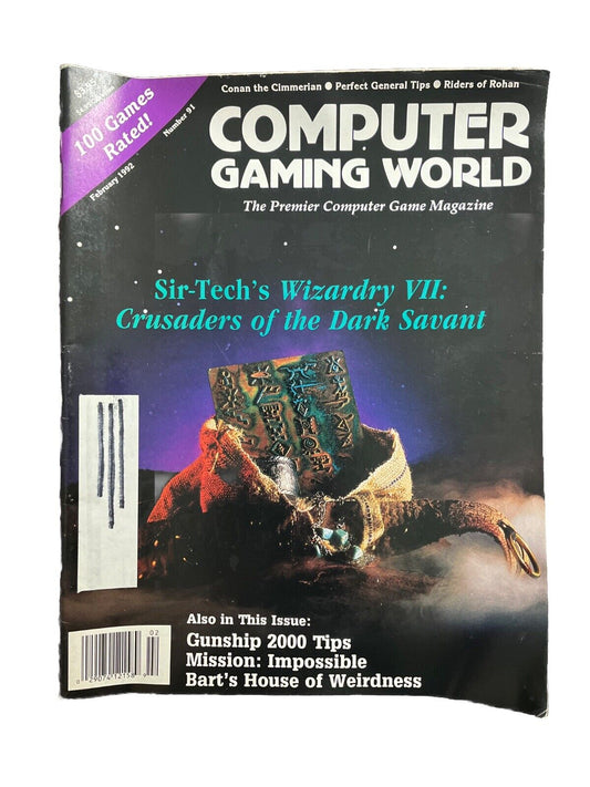 Computer Gaming World Mag #91 Sir-Tech’s Wizardry VII: Crusaders Of The Dark Sav