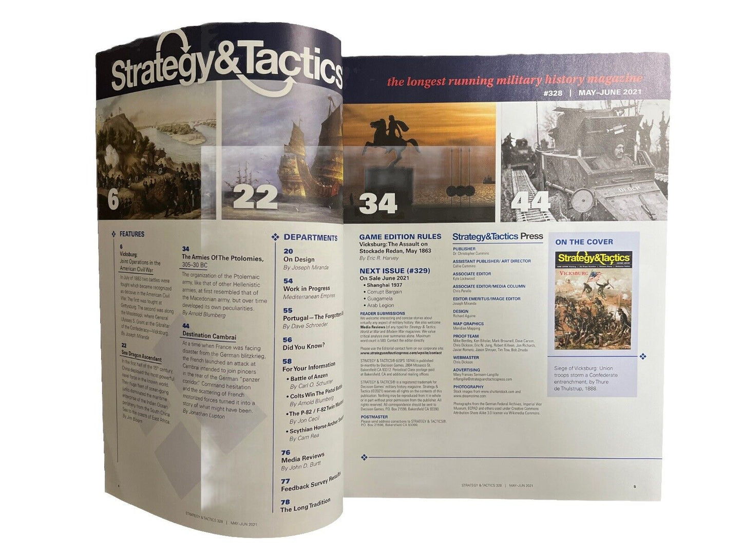 Strategy & Tactics War Game Magazine #328 With Historical Board Game - Vicksburg