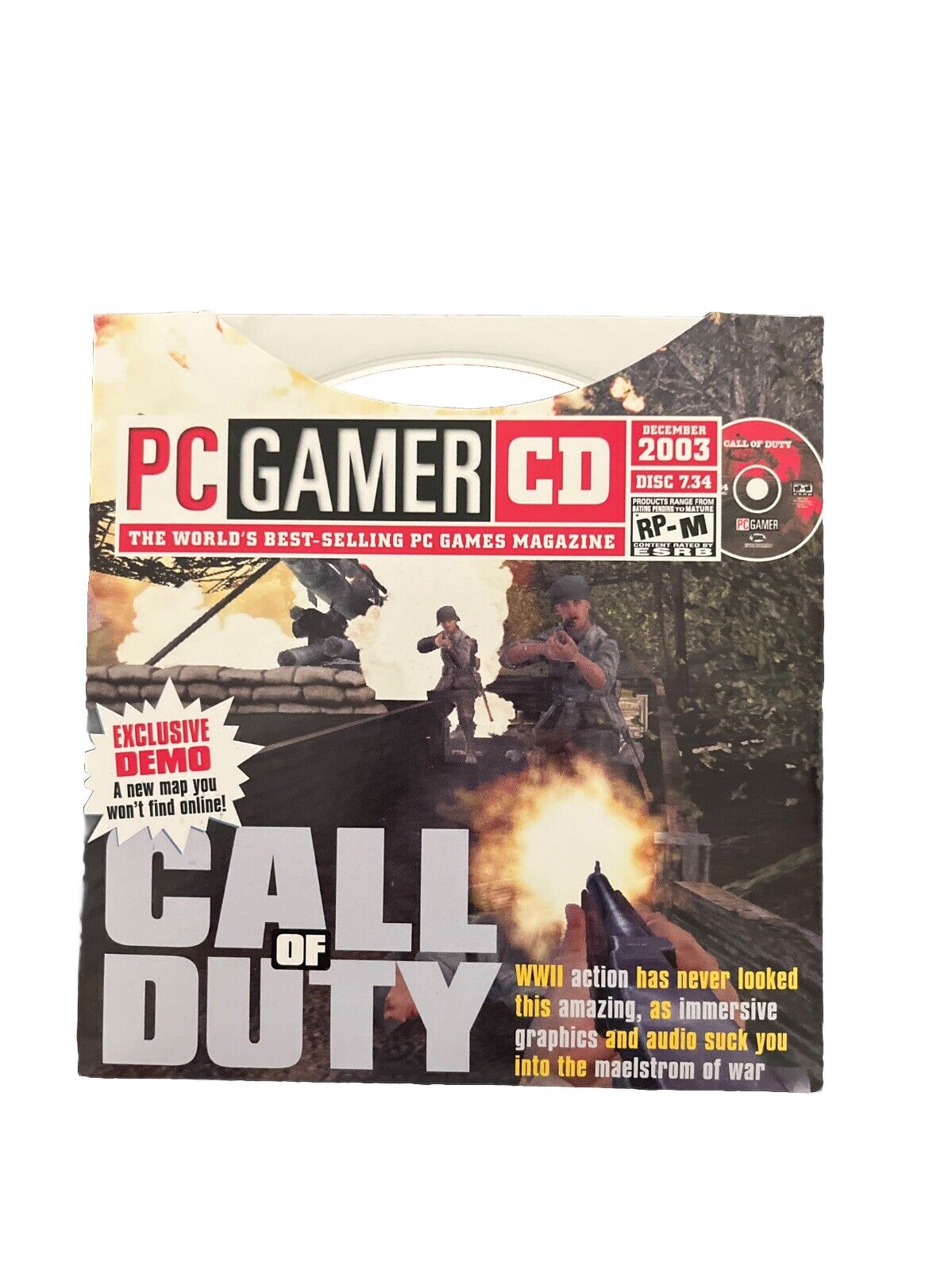 December 2003 #117 PC Gamer Video Game Magazine - Call Of Duty With Demo Disc