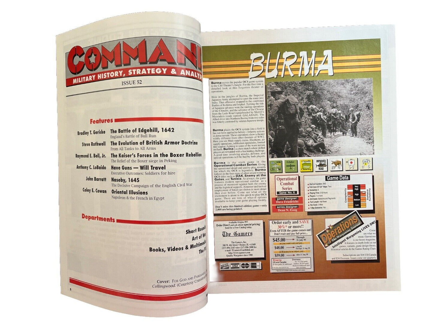 XTR Vintage Collectable Command Wargame Magazine #52 - Civil War