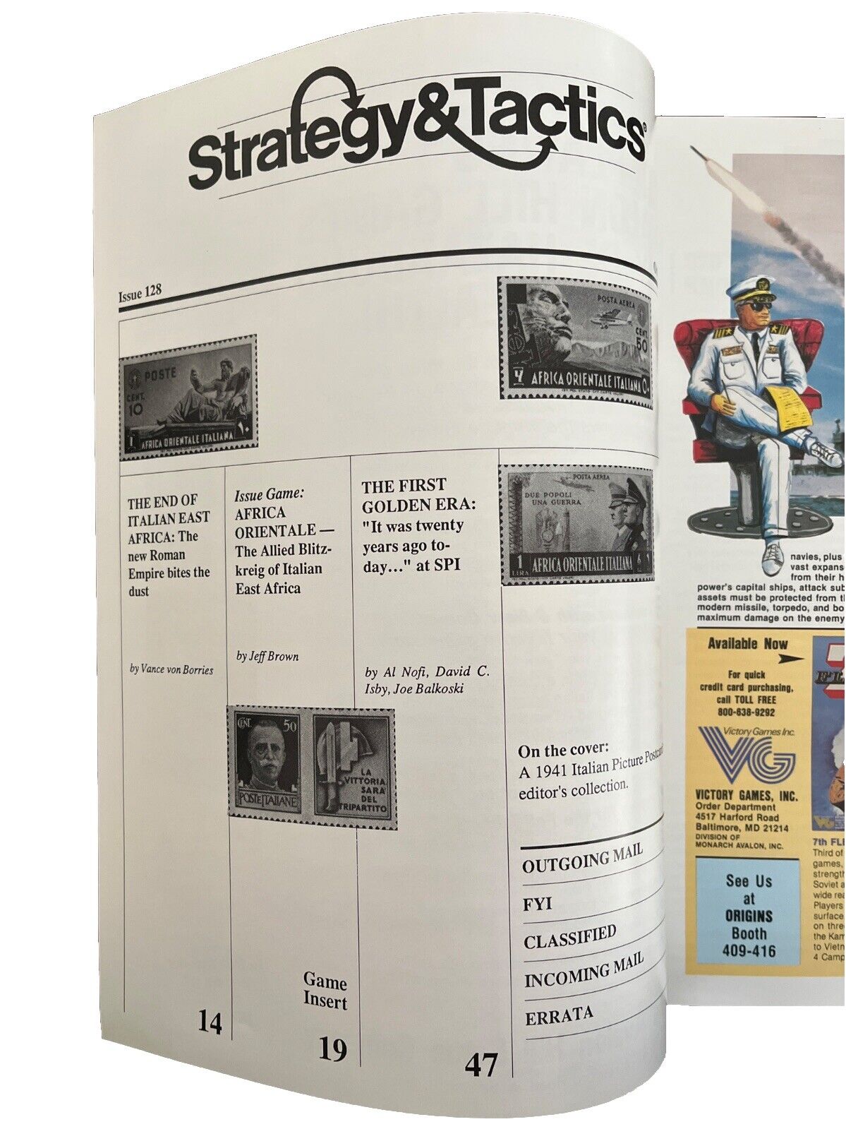 Classic Strategy & Tactics Historical Wargame Magazine #128 Africa Orientale