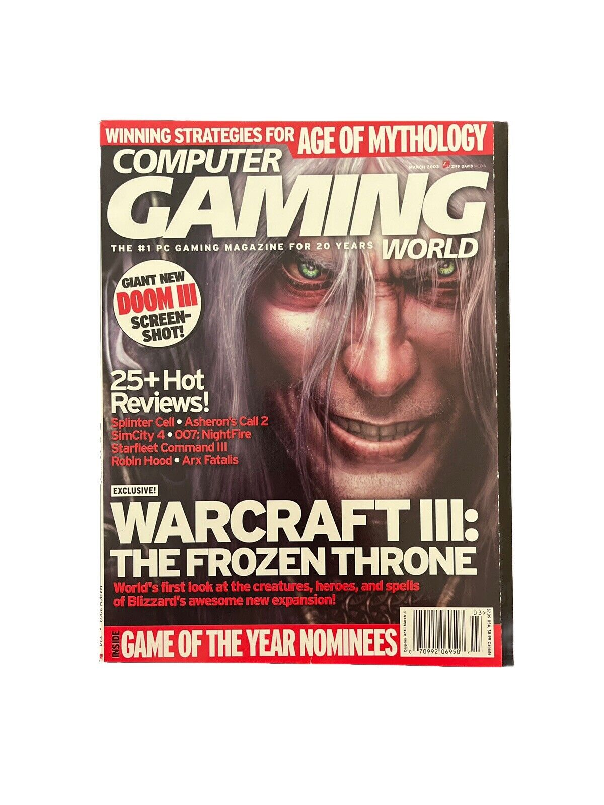 Computer Gaming World Magazine March 2003 #224 War Craft III: The Frozen Throne