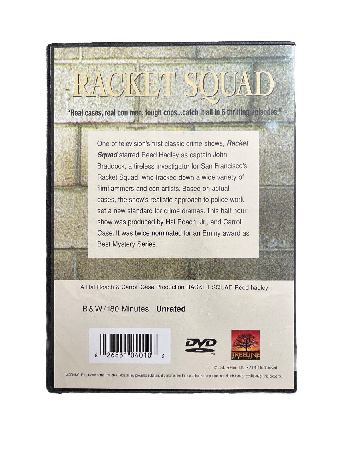 Vintage Collectable TV Favorites: Racket Squad [6 Episodes] Reed Hadley DVD