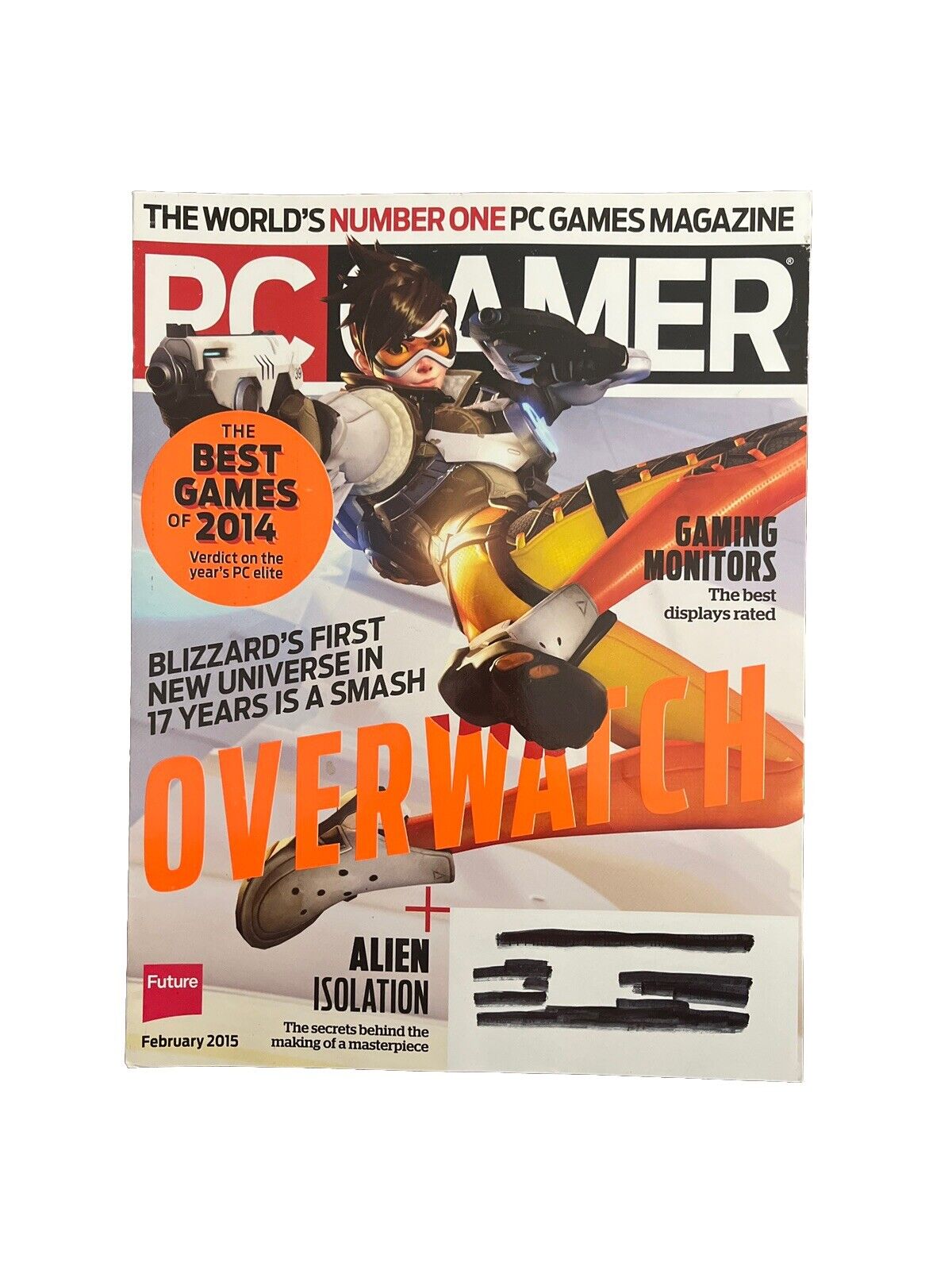 PC gamer Video Game magazine #262 February 2015 Overwatch The Best Games Of 2014