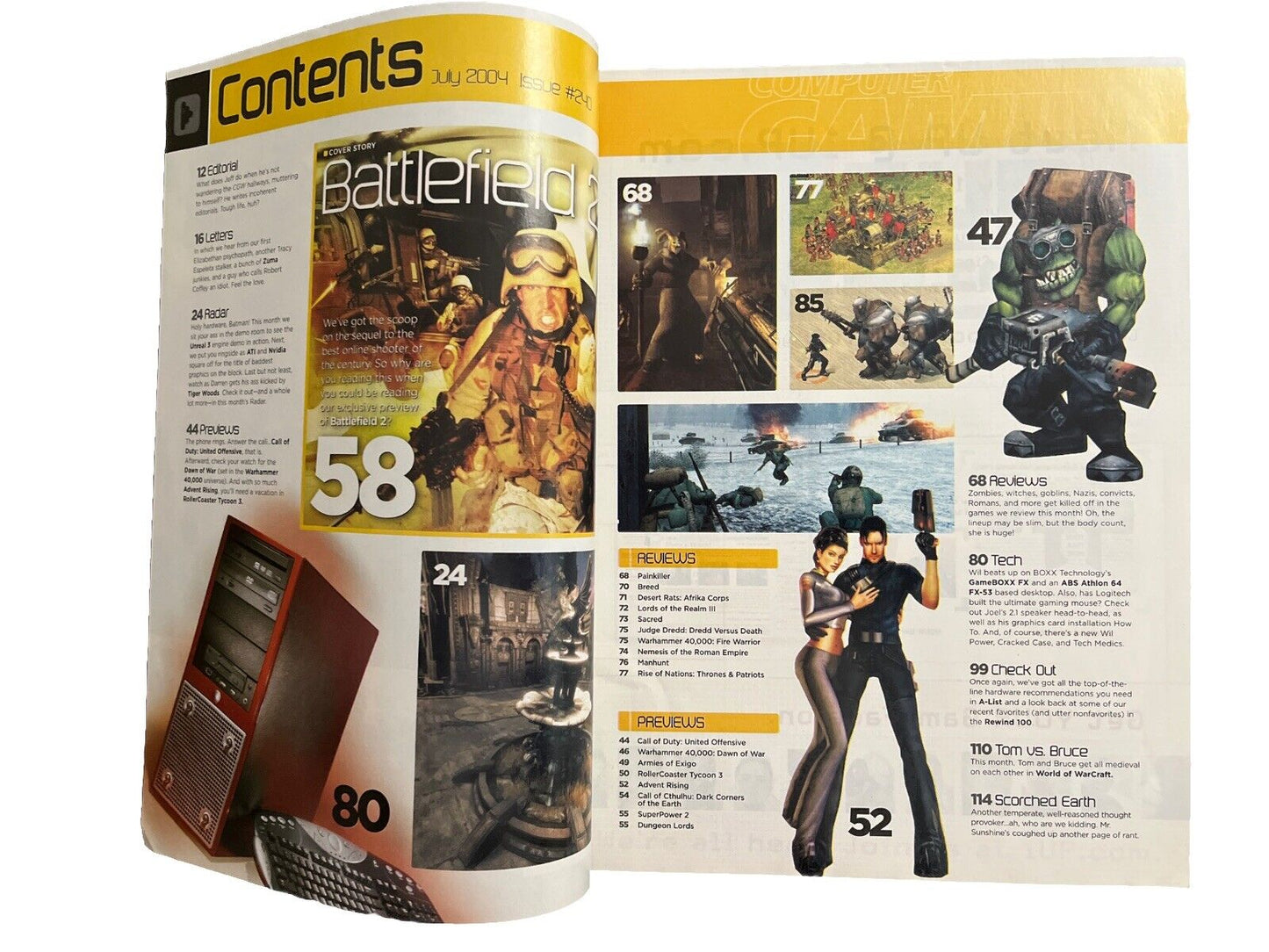 Computer Gaming World Collectable PC Game Magazines July 2004 #240 Battlefield 2