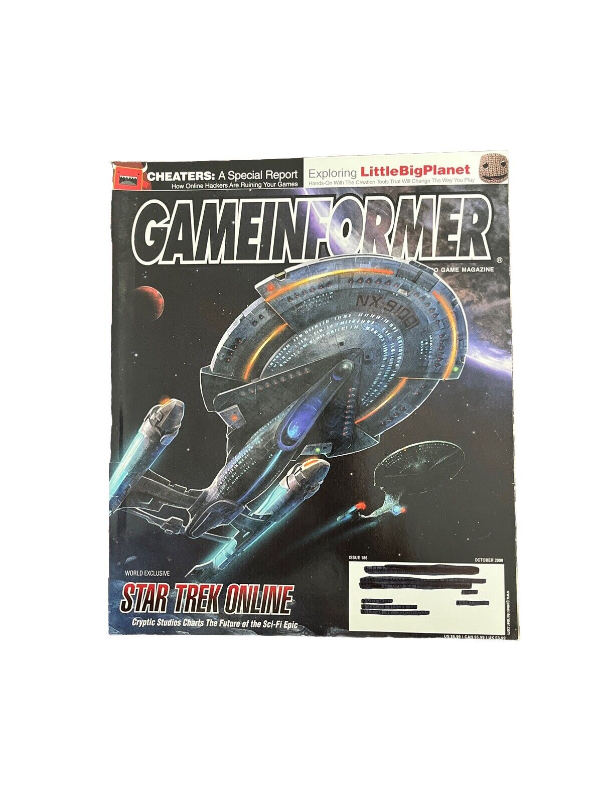 Game Informer Collectable Video Game Magazine #186 October 2008 Star Trek Online