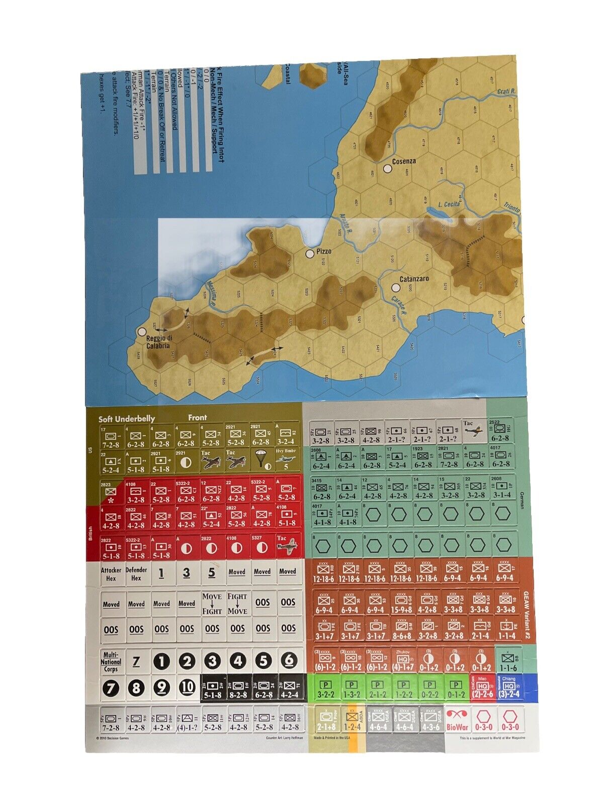 World At War Wargame Magazine #15 With Board Game - Soft Underbelly: Italy 1943