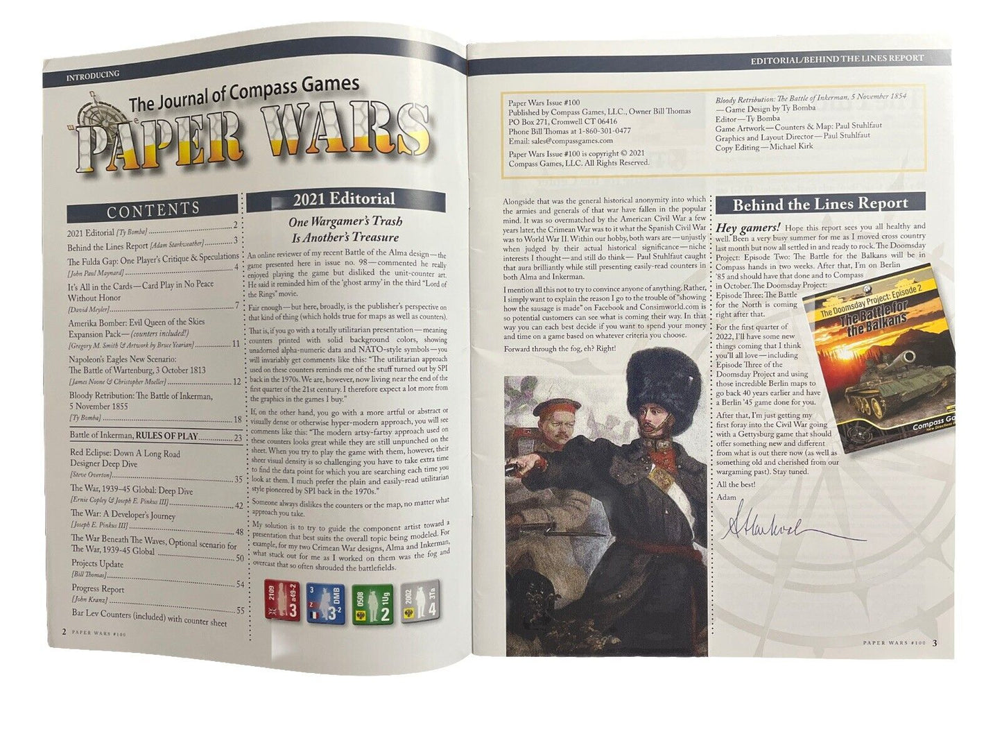 Paper Wars Magazine With Complete Tabletop Game #100 Jan 2022 Battle of Inkerman