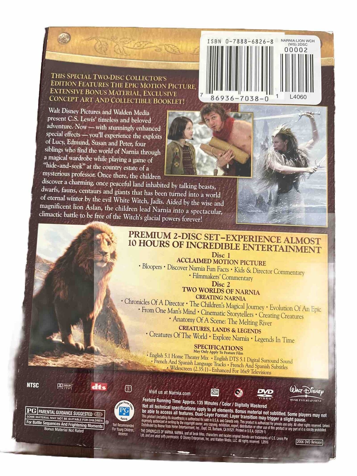 The Chronicles of Narnia: The Lion, The Witch, and the Wardrobe (DVD, 2006)