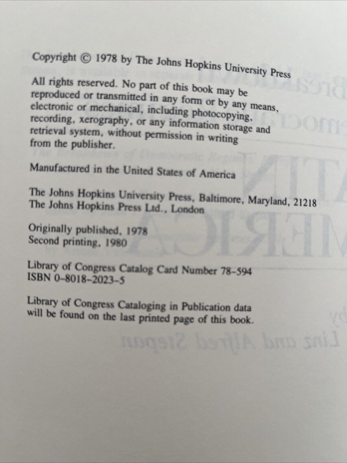 Classic Political Book The Breakdown Of Democratic Regimes Latin America