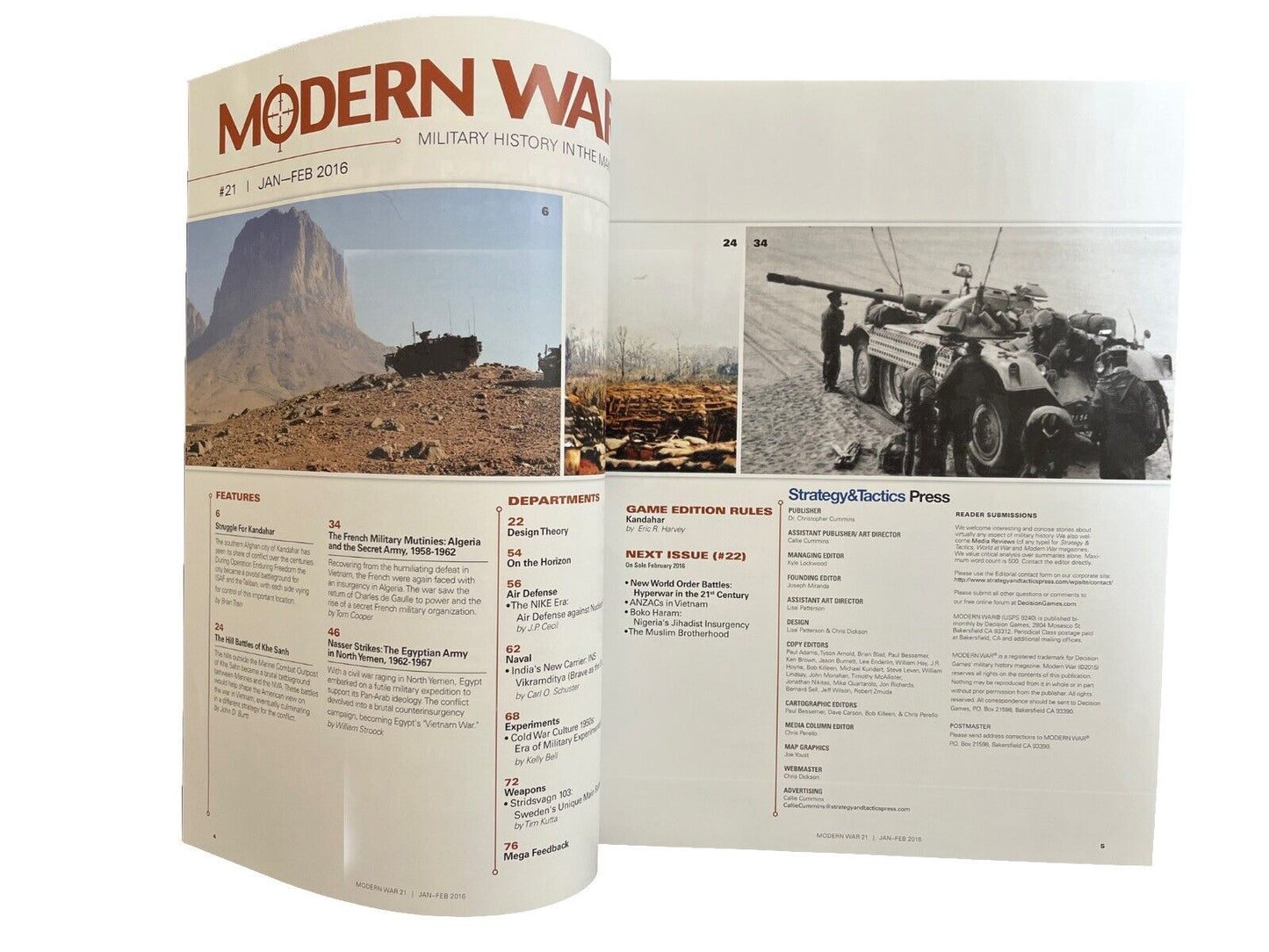 Modern War Magazine #21 With Historical War Board Game - Struggle For Kandahar