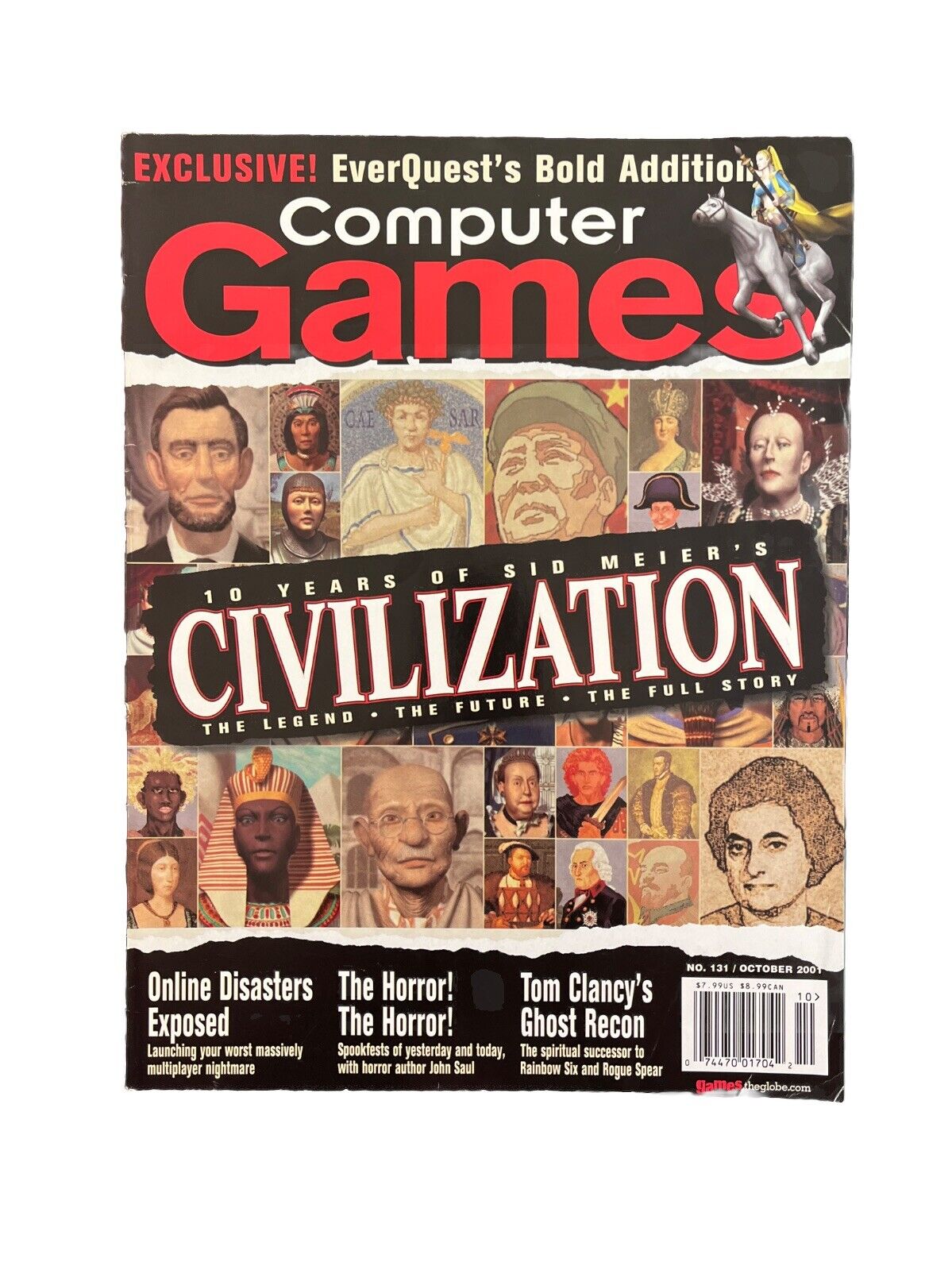 Vintage Collectable Computer Games Magazine #131 October 2001 - Civilization