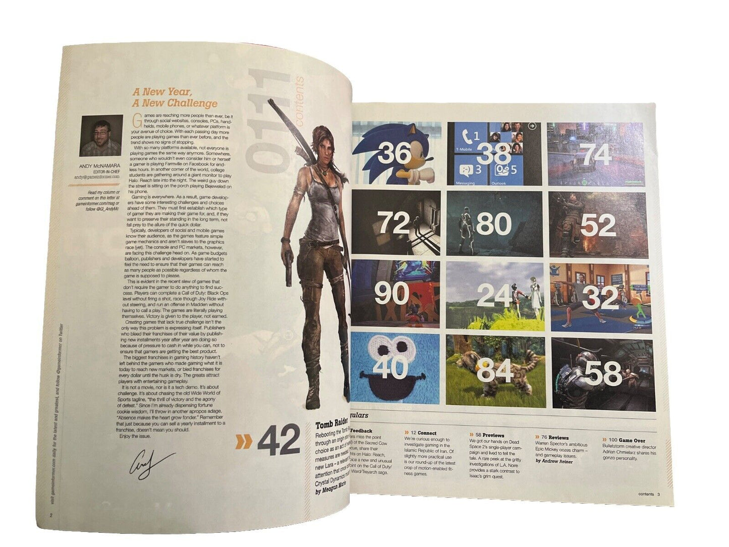 January 2011 Game Informer #213 Collectable Video Game Magazine TOMB RAIDER