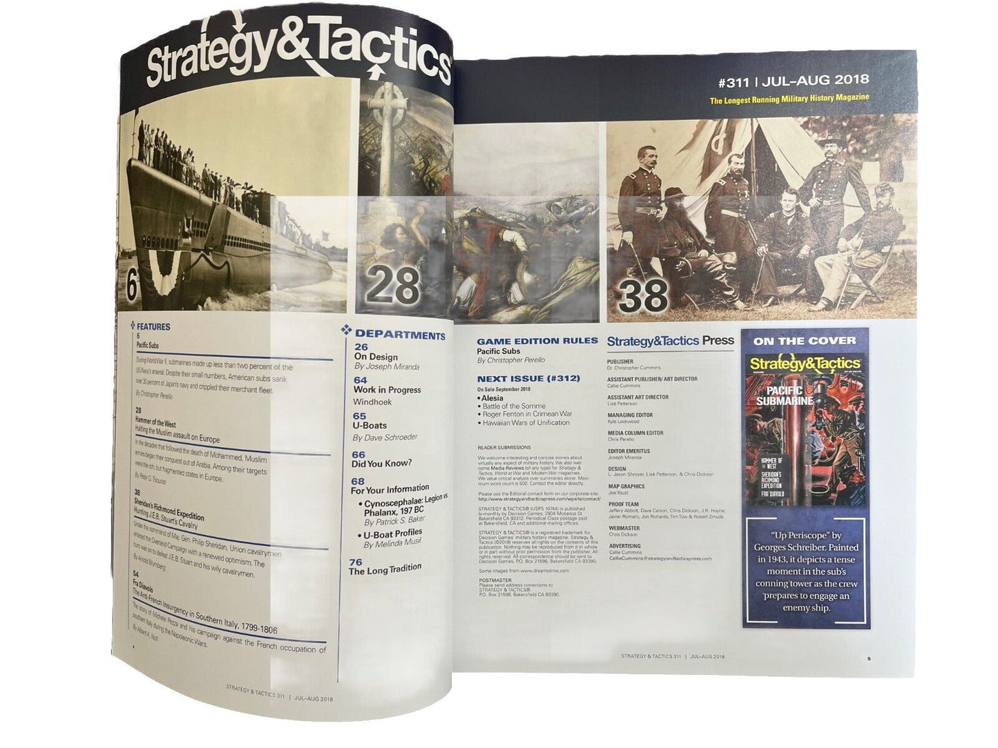 Strategy & Tactics Board Game Magazine #311 Jul-Aug 2018 - Pacific Submarine