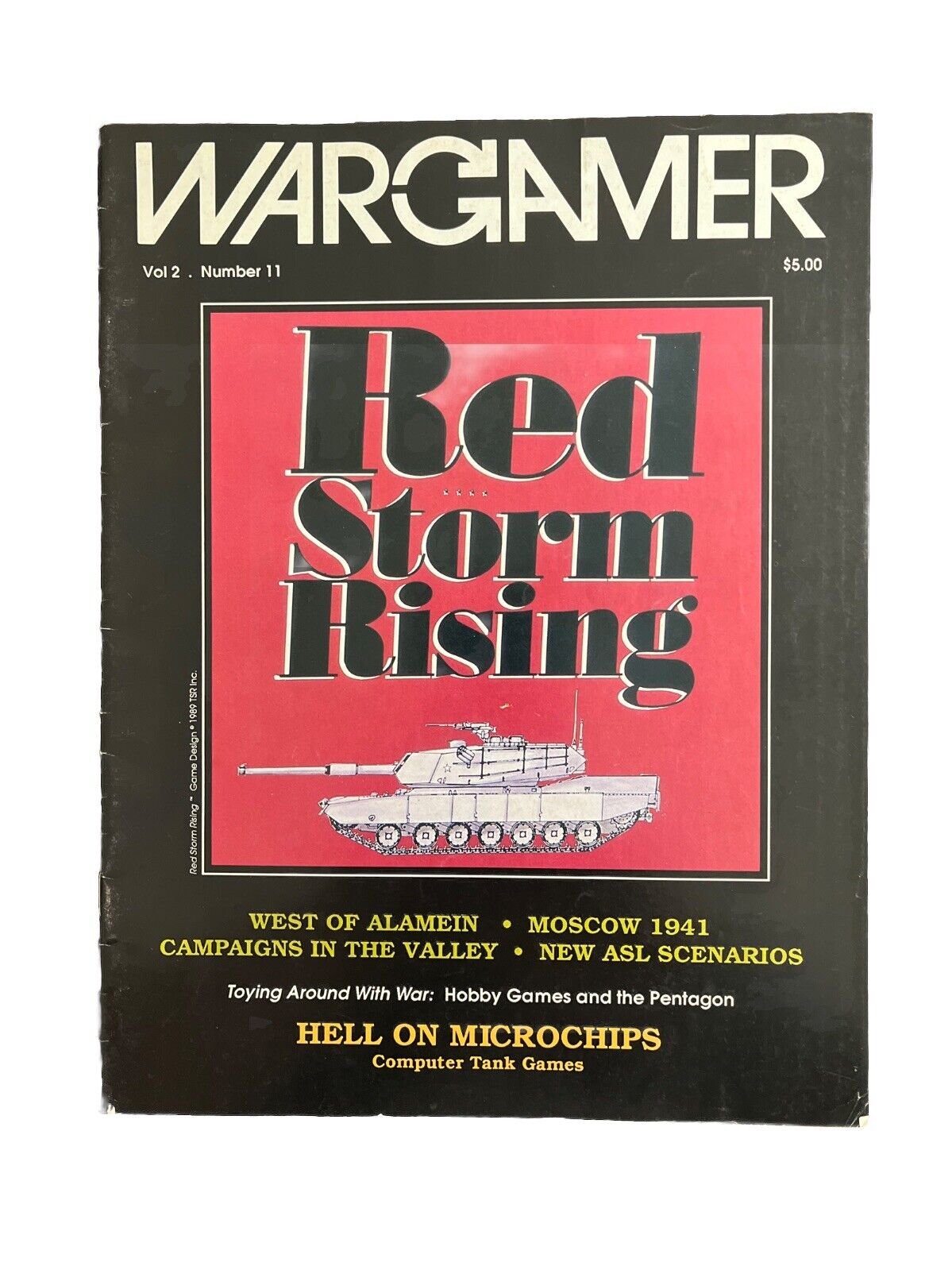 Collectable Vintage WARGAMER Magazine VOL.2 #11 Mar-Apr 1989 - Red Storm Rising