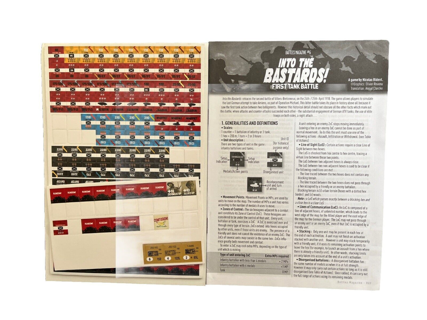 Battles Wargame Magazine #6 With Military History Board Game - Into the Bastards