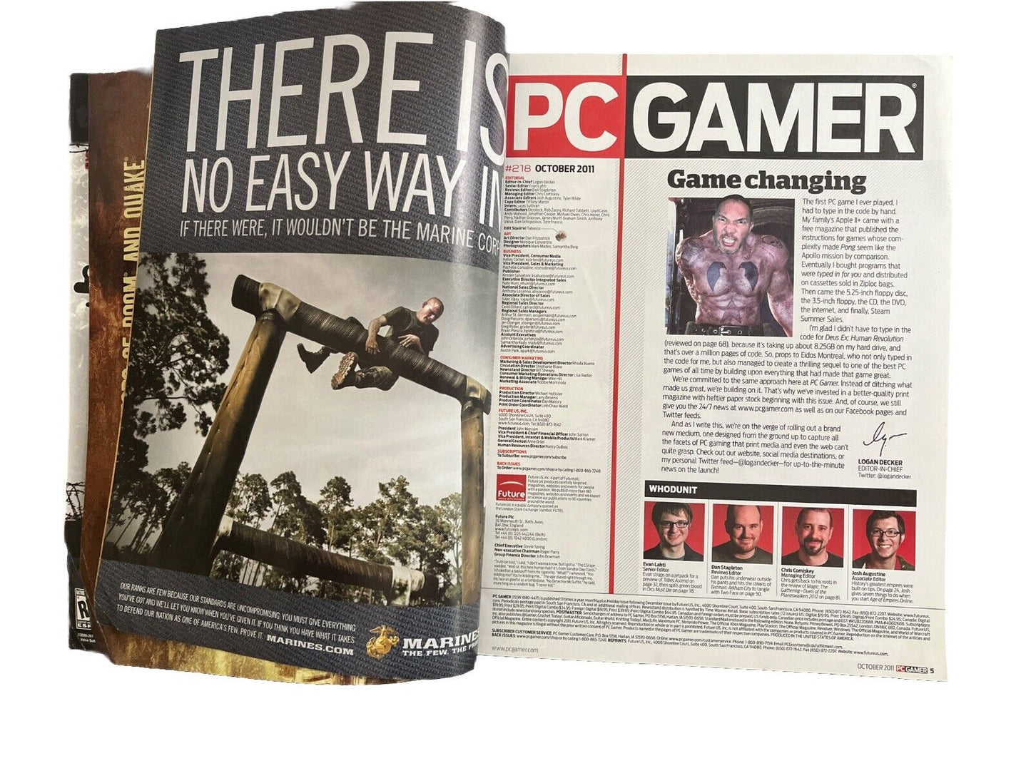 OCTOBER 2011 PC GAMER vintage Computervideo game magazine #218 - RED ORCHESTRA 2