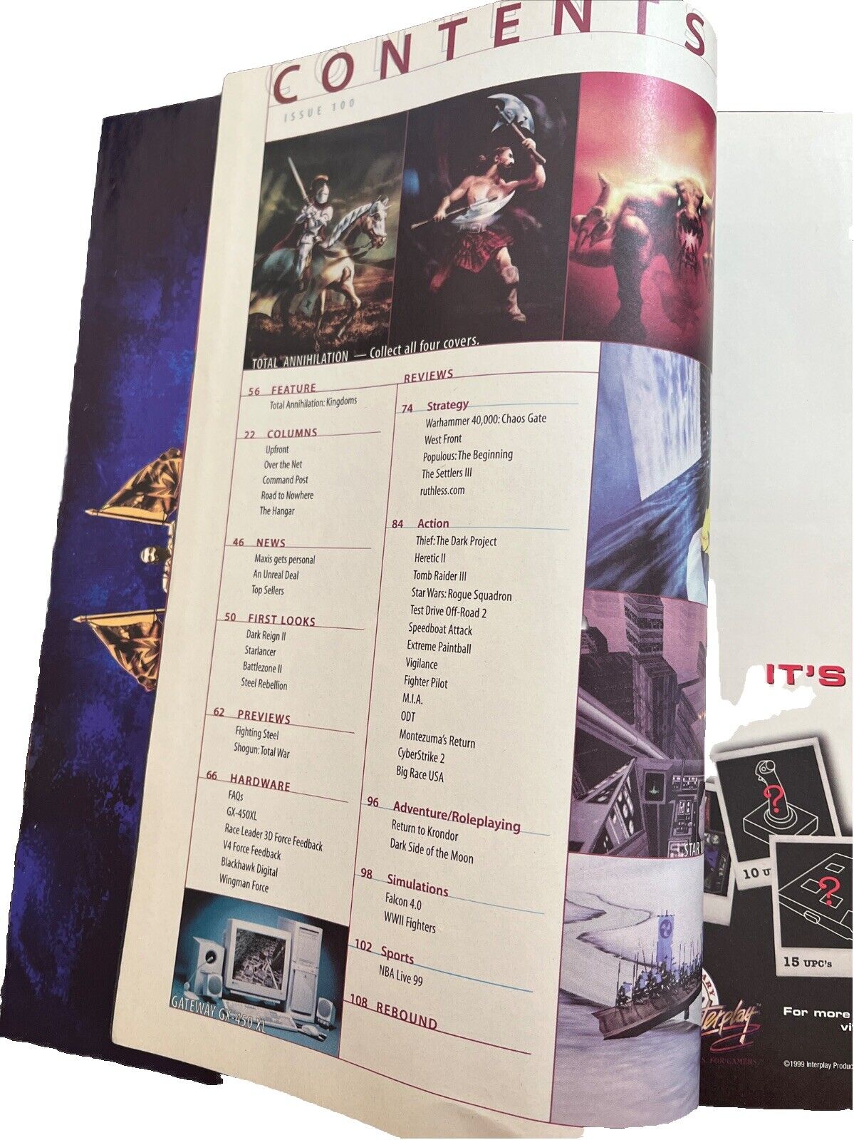 Computer Games Strategy Plus Magazine #100 1999 Total Annihilation Kingdoms