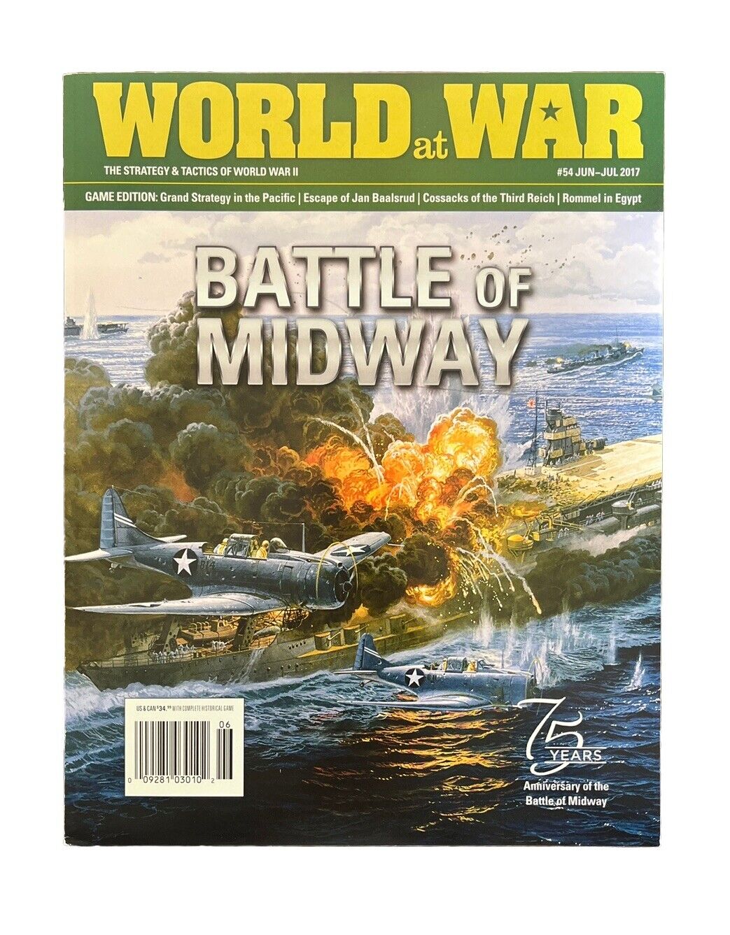 Vintage World At War Board Game Magazine #54 Jun- Jul 2017 - Battle Of Midway