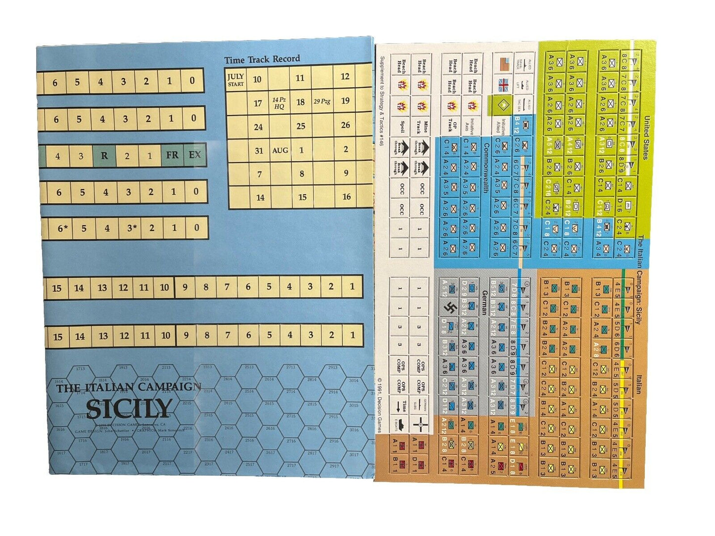 Strategy & Tactics Combat Wargame Magazine #146 The Italian Campaign: Sicily