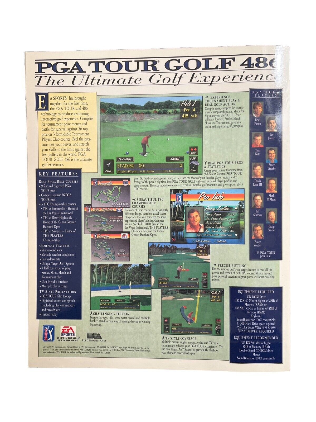 Excerpts from the Official Media Guide of the PGA Tour (1994, Trade Paperback)