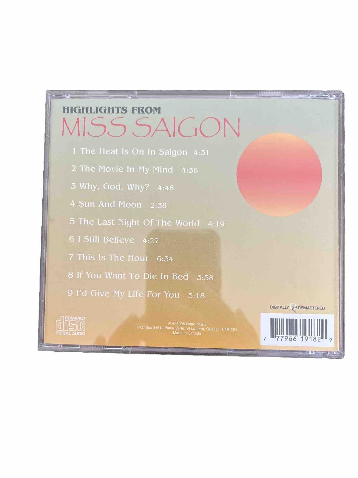 Miss Saigon (Highlights from the Christopher/Emery Company) by Original...