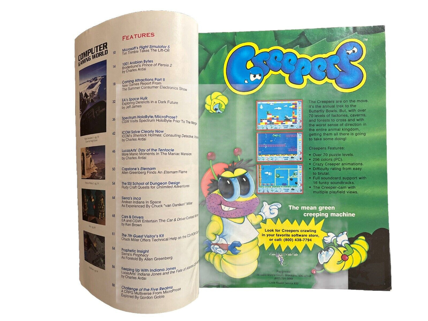 Classic Computer Gaming World Magazine #110 Microsoft’s Flight Simulator 5