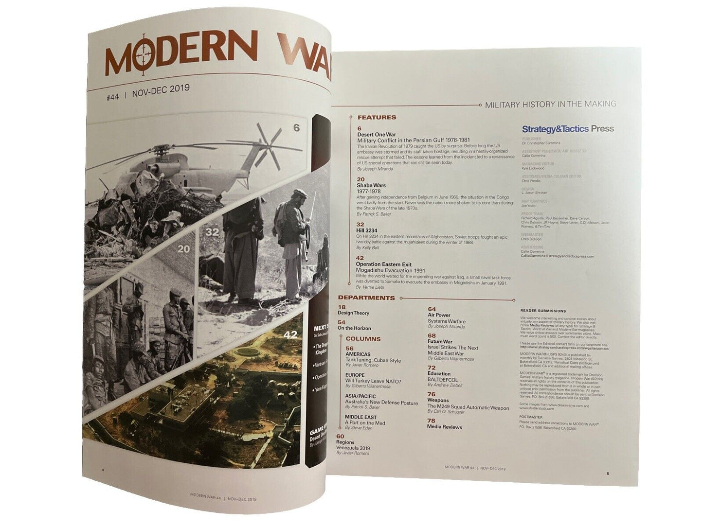 MODERN WAR Magazine #44 With Historical Game - Desert One War Persian Gulf 1979