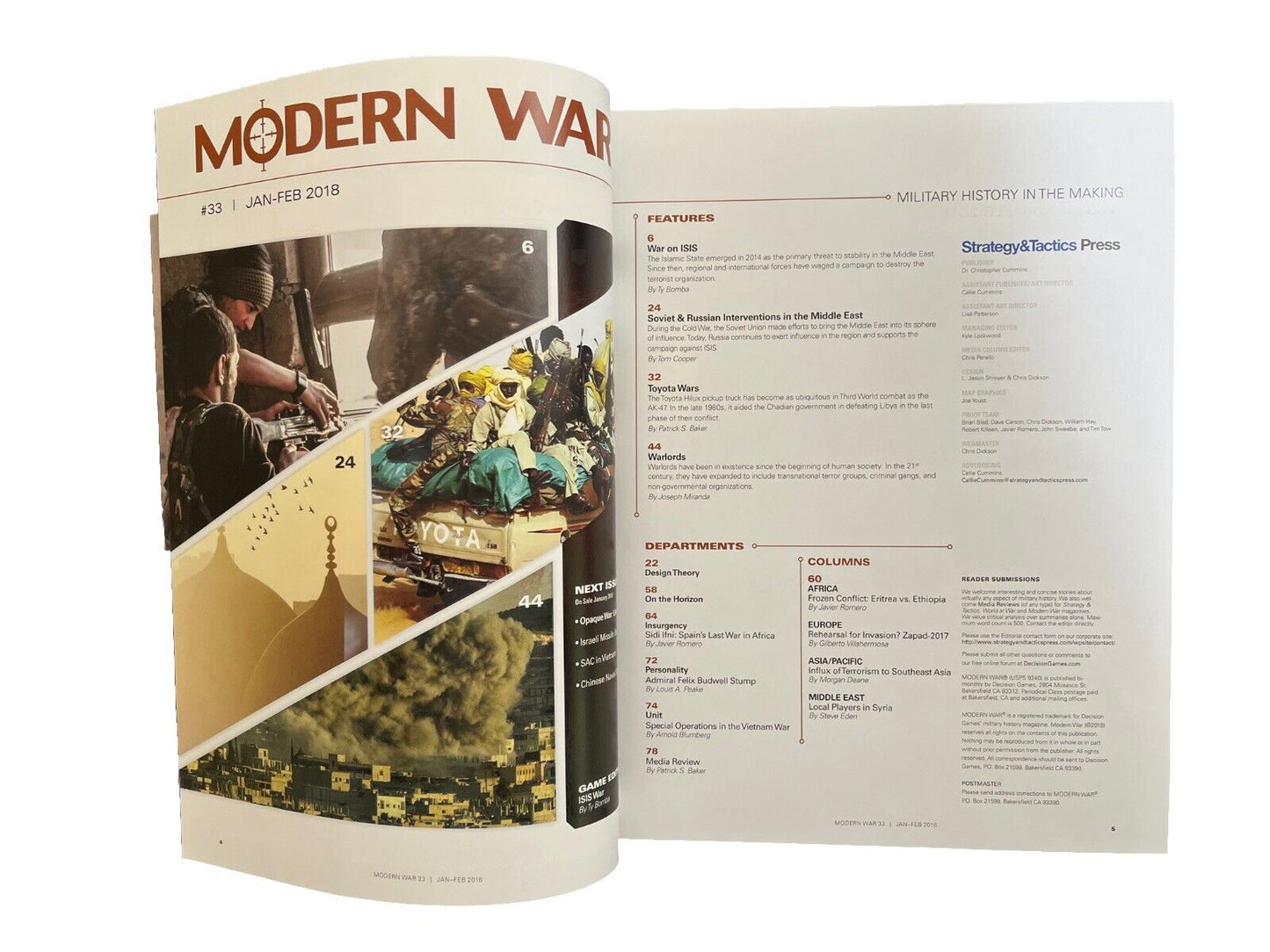 Modern War Magazine #33 With Historical Military Board Game - War on ISIS