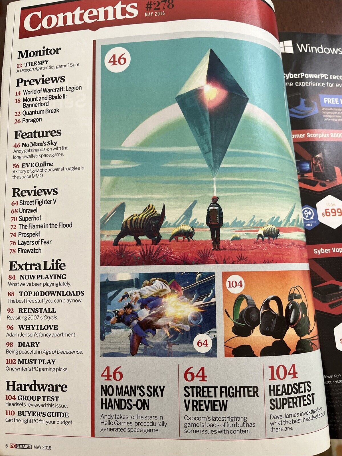 MAY 2016 PC GAMER Computer video game magazine - NO MAN’s SKY #278