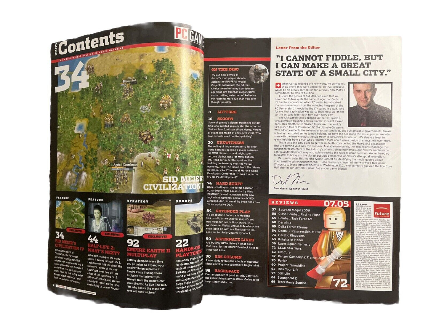 July 2005 PC GAMER Vintage Computer video game magazine #138 - CIVILIZATION IV