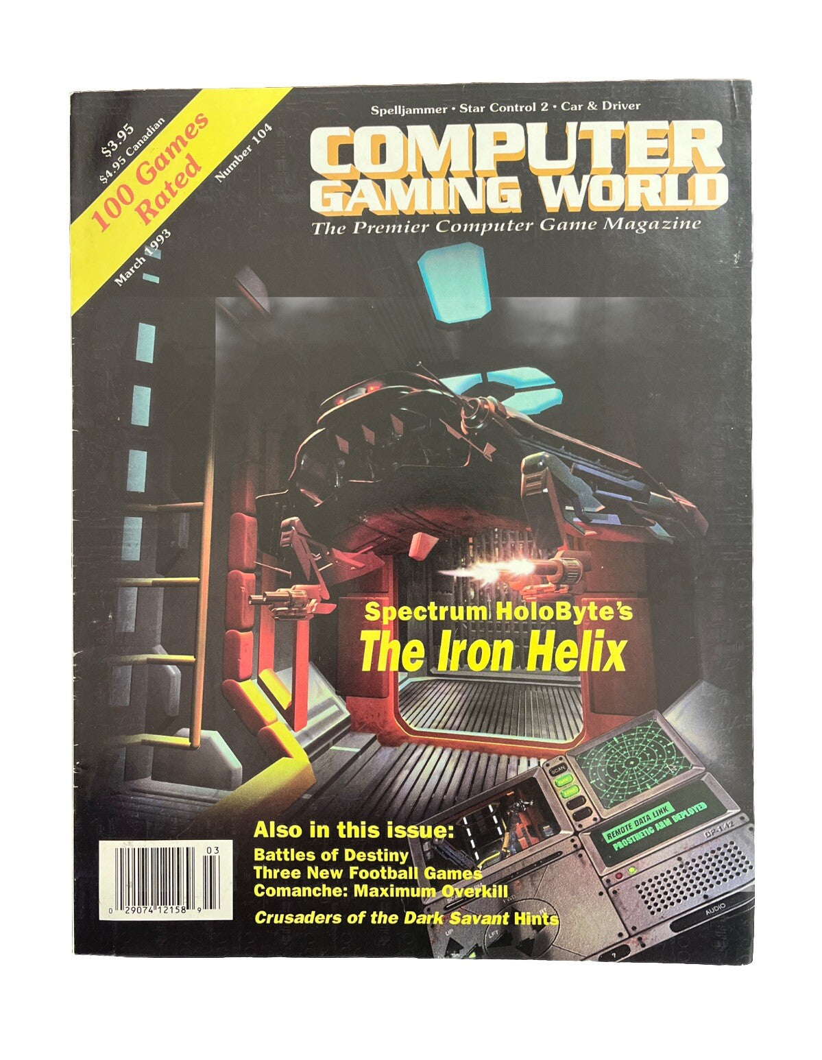 Computer Gaming World Strategy Magazine #104 Spectrum HoloByte’s The Iron Helix