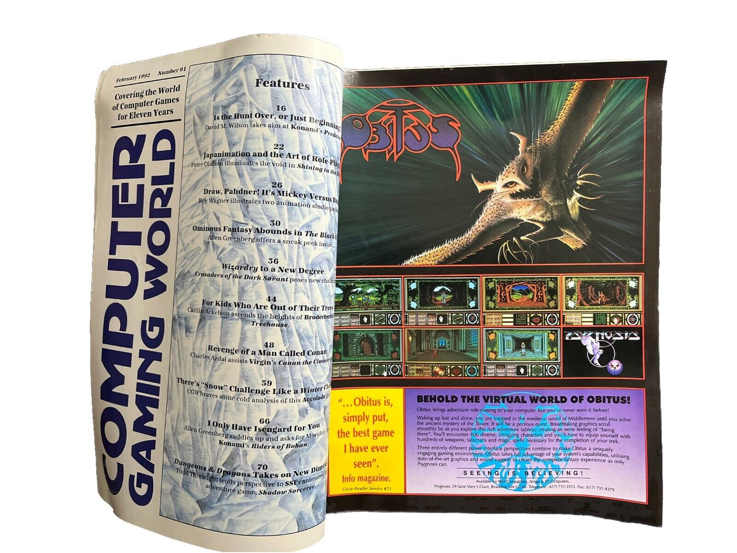 Computer Gaming World Mag #91 Sir-Tech’s Wizardry VII: Crusaders Of The Dark Sav