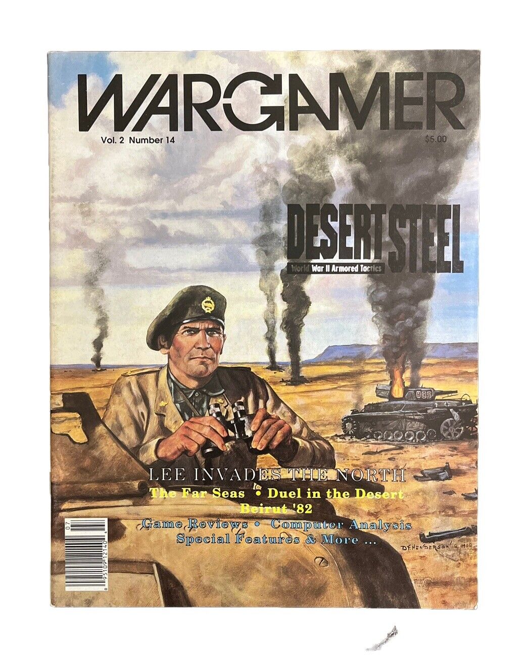 Collectable Vintage WARGAMER Magazine VOL.2 #14 July-Aug 1989 - Desert Steel