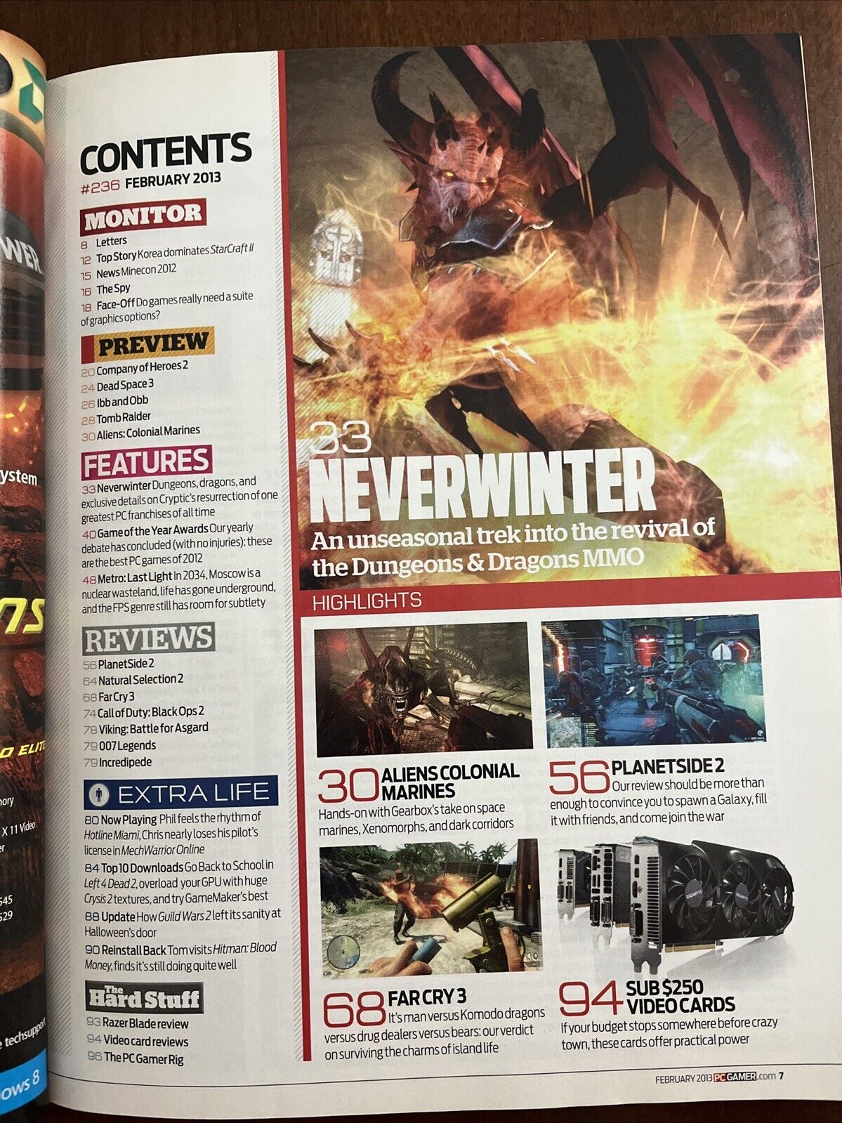 PC GAMER #236 FEBRUARY 2013 video game Computer Game magazine - NEVERWINTER