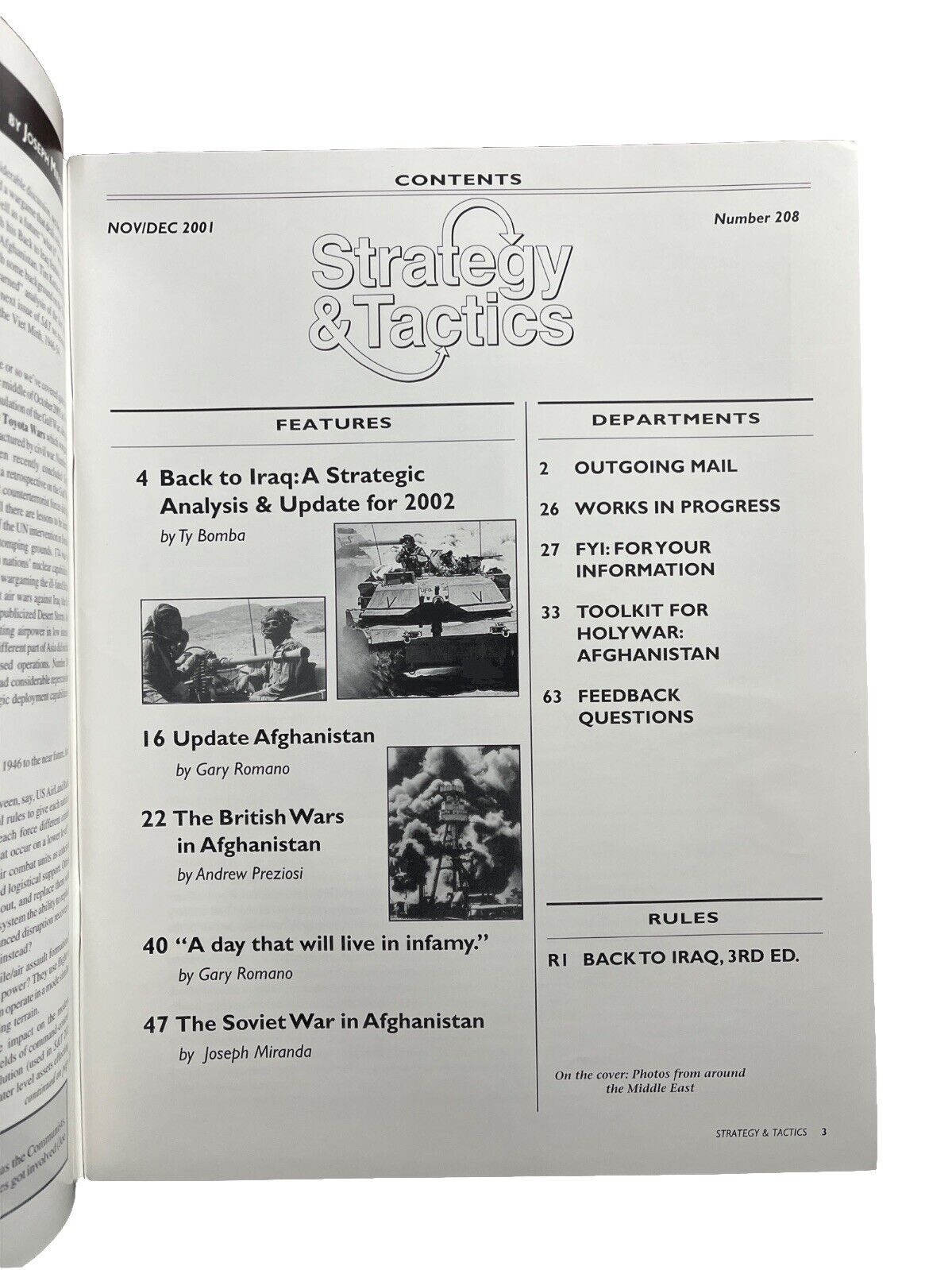 Collectable Strategy & Tactics Tabletop Wargame Magazine #208 Back To Iraq?