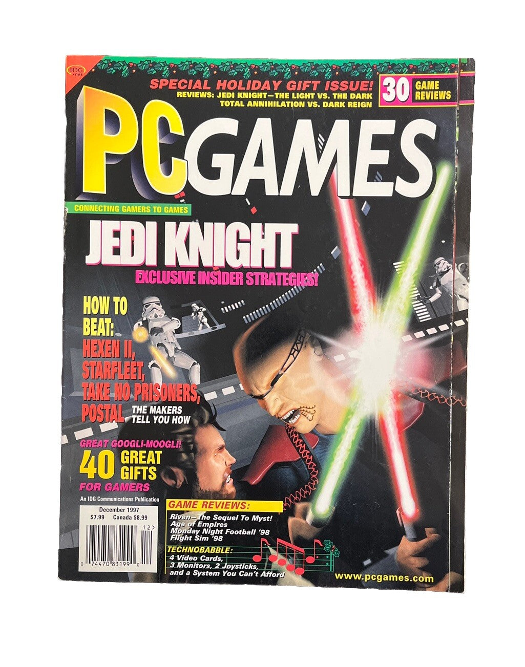 PC Games Computer Game Strategy Magazine Vol.4 No.10 Dec 1997 Jedi Knight