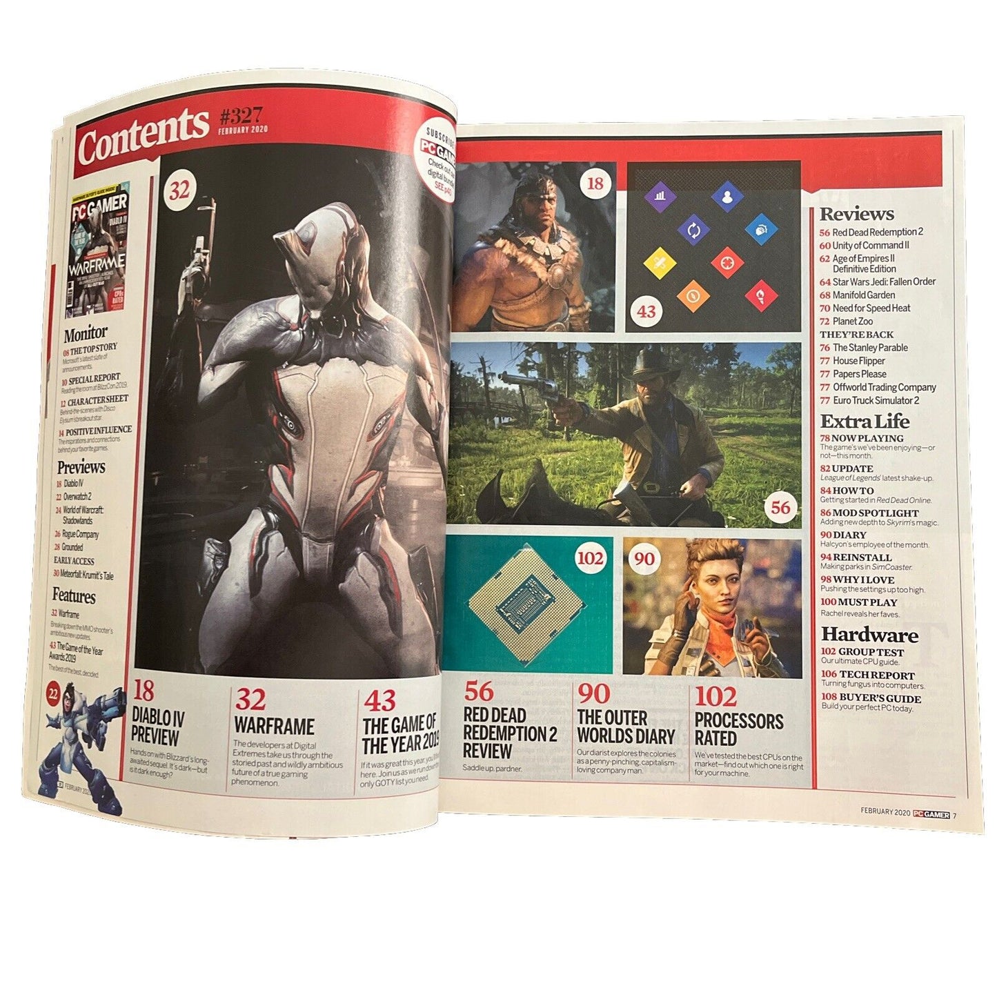 PC Gamer Video Game Magazine February 2020 #327 Warframe