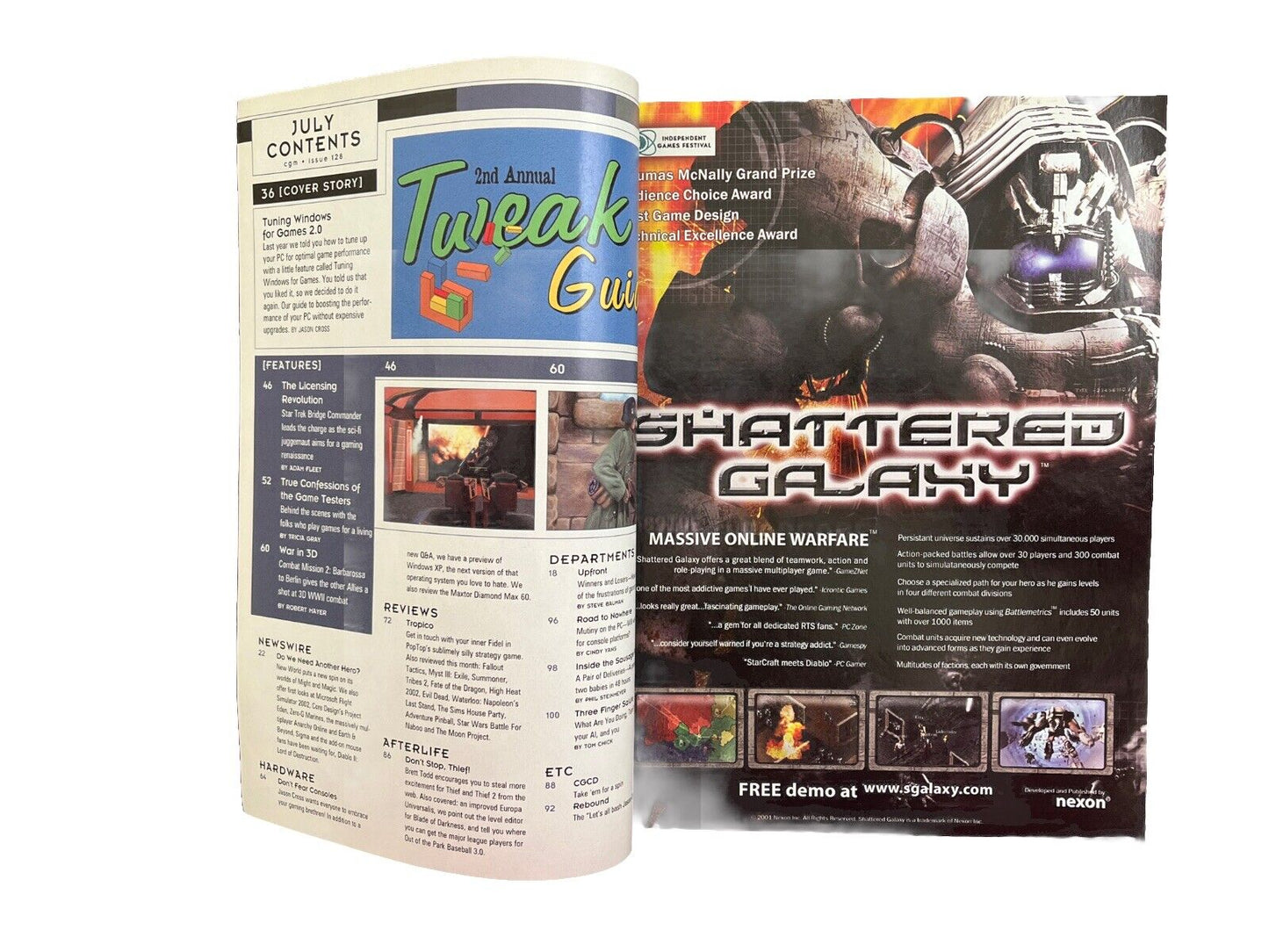 Vintage Collectable Computer Games Magazine #128 July 2001 - Tweak Guide