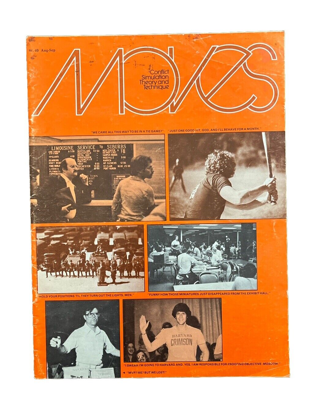 Vintage SPI MOVES Magazine #40 August-September 1978 Tabletop RPG Wargames