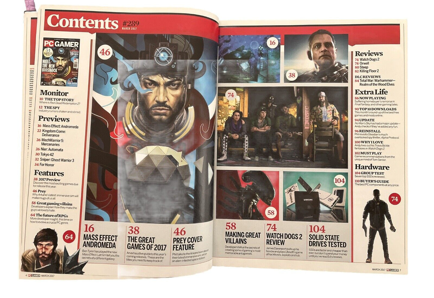 MARCH 2017 PC GAMER #289 Computer video game magazine - Meet The New Bioshock