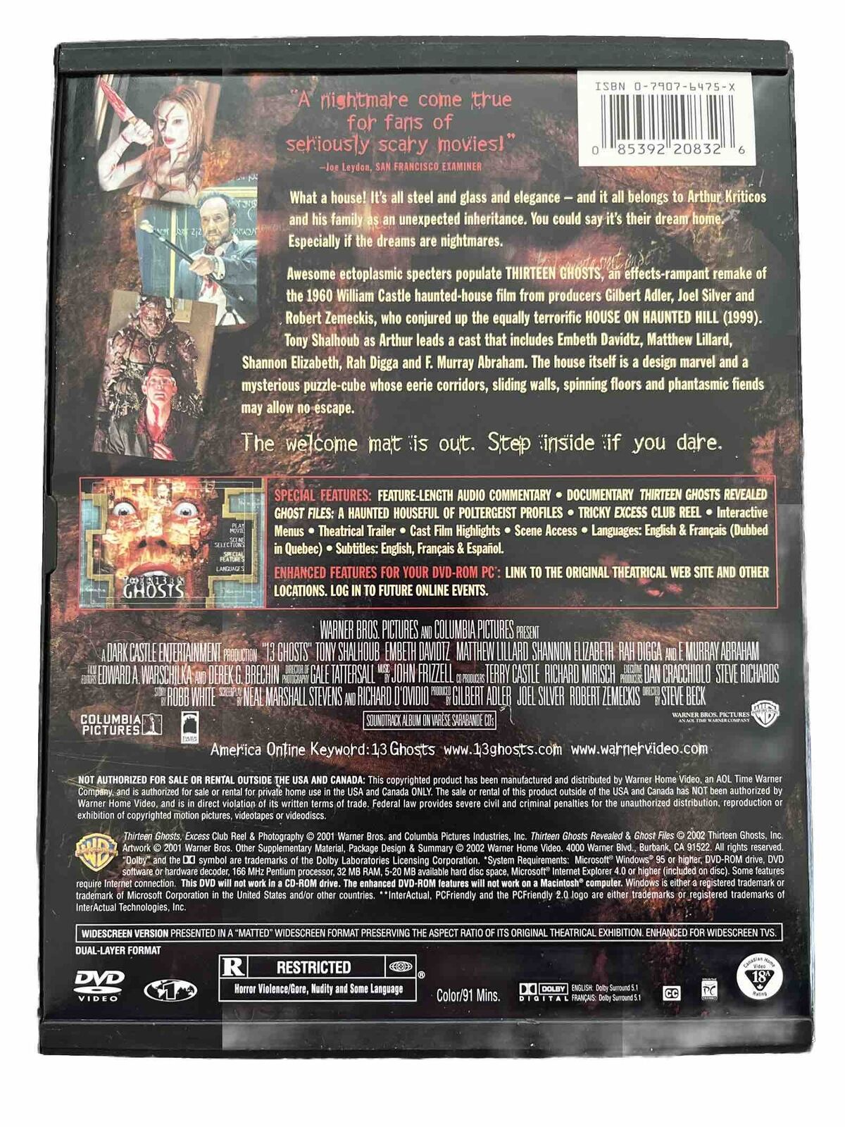 Thirteen Ghosts Tony Shalhoub, Embeth Davidtz, Matthew Lillard, Shannon Elizabe