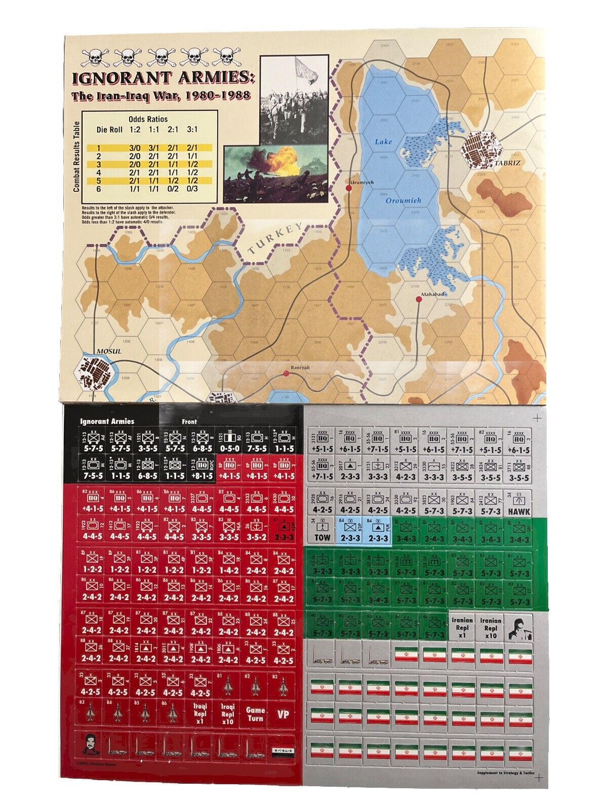 Strategy & Tactics Magazine #215 & Historical War Game - The Iran-Iraq War 80-88